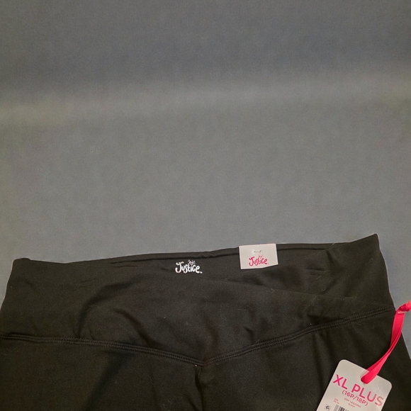 Justice Classic Black Girls Leggings NWT 16/18 Plus - Picture 4 of 5